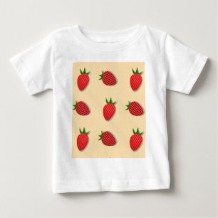 Erdbeermuster für Früchte im Sommer gute Gesichtsb Baby T-shirt