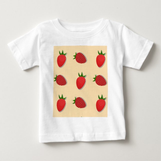 Erdbeermuster für Früchte im Sommer gute Gesichtsb Baby T-shirt (Vorderseite)