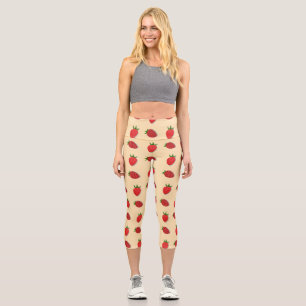 Erdbeermuster für Früchte im Sommer gute Gesichtsb Capri Leggings