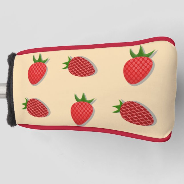 Erdbeermuster für Früchte im Sommer gute Gesichtsb Golf Headcover (Vorderseite)