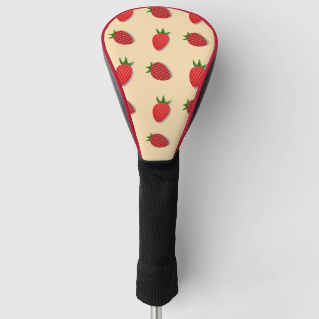 Erdbeermuster für Früchte im Sommer gute Gesichtsb Golf Headcover (Vorderseite)