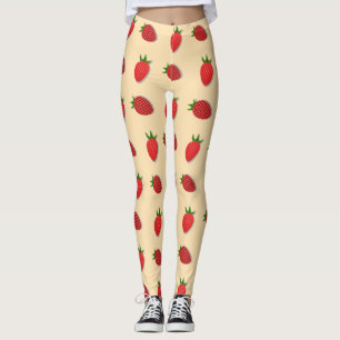 Erdbeermuster für Früchte im Sommer gute Gesichtsb Leggings