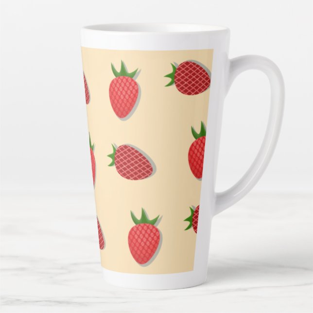 Erdbeermuster für Früchte im Sommer gute Gesichtsb Milchtasse (Rechts)