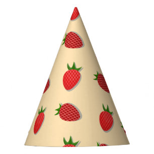 Erdbeermuster für Früchte im Sommer gute Gesichtsb Partyhütchen