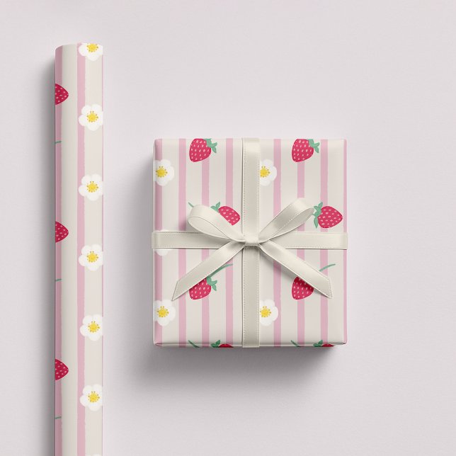 Erdbeermuster-Geschenkpapier Geschenkpapier (Von Creator hochgeladen)