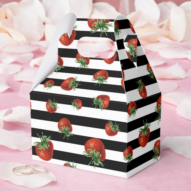 Erdbeermuster Geschenkschachtel (Hochzeit)