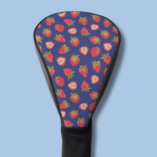 Erdbeermuster Golf Headcover (Strawberry pattern golf head cover)
