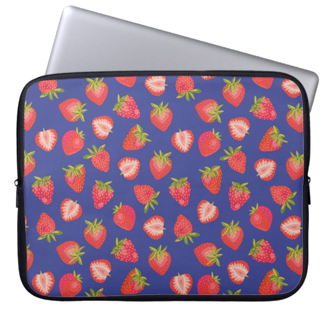 Erdbeermuster Laptopschutzhülle (Vorderseite)