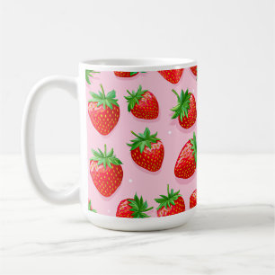 Erdbeermuster leckere köstliche Erdbeeren Kaffeetasse