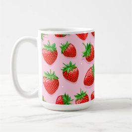 Erdbeermuster leckere Yummy Erdbeeren Kaffeetasse
