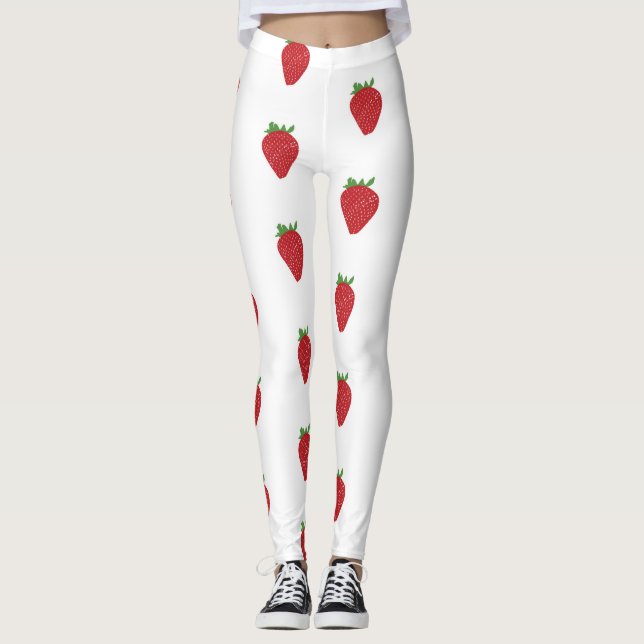 Erdbeermuster Leggings (Vorderseite)