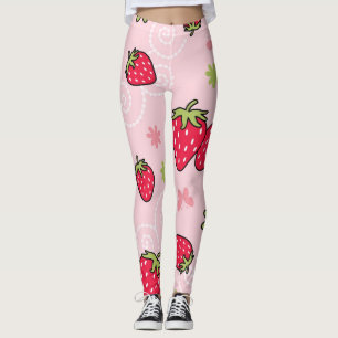 Erdbeermuster Leggings