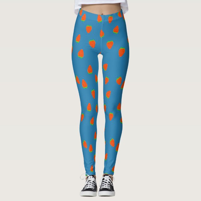 Erdbeermuster Leggings (Vorderseite)