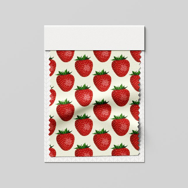 Erdbeermuster, Rote Erdbeeren, Obst, Leaf Stoff (Von Creator hochgeladen)