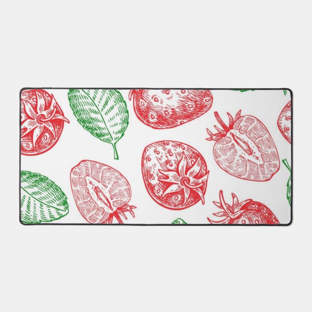 Erdbeermuster Schreibtischunterlage (Vorderseite)