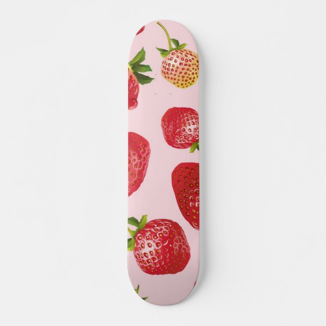 Erdbeermuster Skateboard (Vorne)