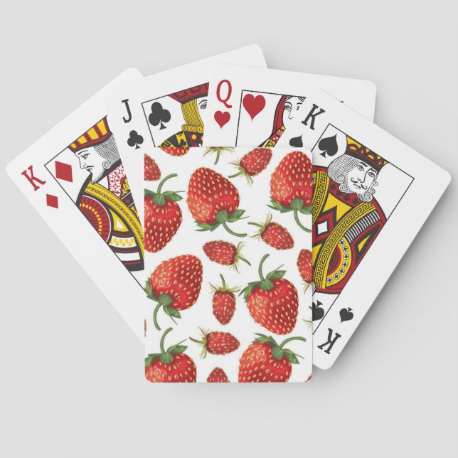 Erdbeermuster Spielkarten (Rückseite)