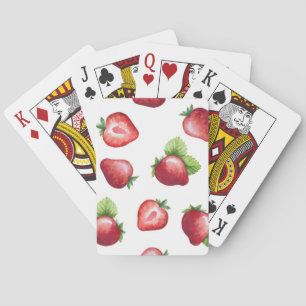 Erdbeermuster Spielkarten
