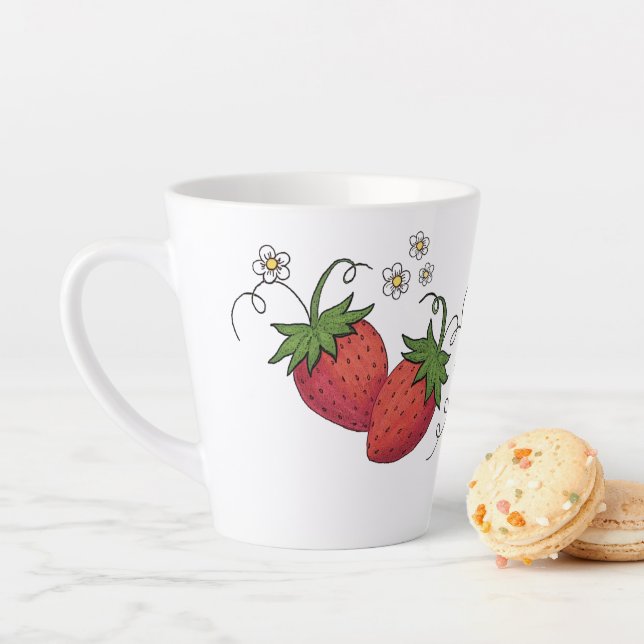 Erdbeerpaar-Tasse Milchtasse (Beispiel)