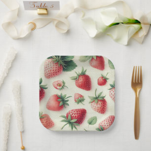 Erdbeerpancakes-Stapel Braut-Brunch-Party Pappteller
