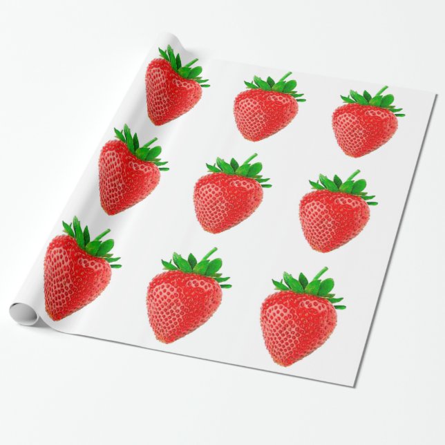 Erdbeerpapier Geschenkpapier (Ungerollt)