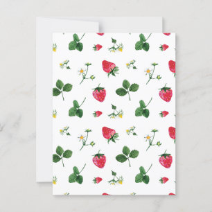 Erdbeerpflanzen Postkarte
