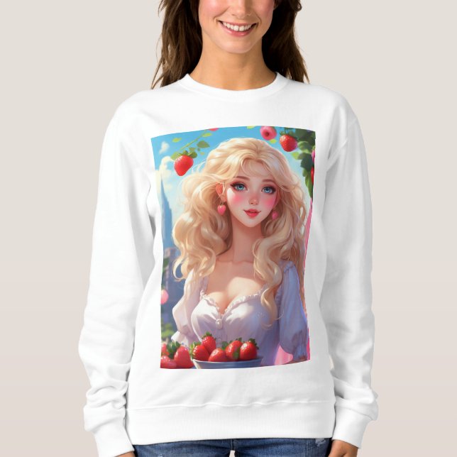 Erdbeerprinzessin Sweatshirt (Vorderseite)