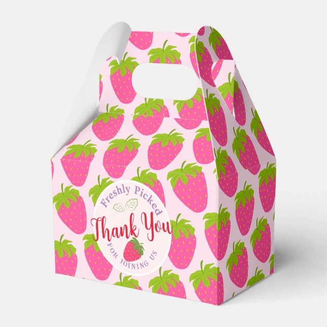 Erdbeerrosa Geschenkschachtel (Vorderseite)