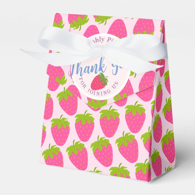 Erdbeerrosa Geschenkschachtel (Vorderseite)