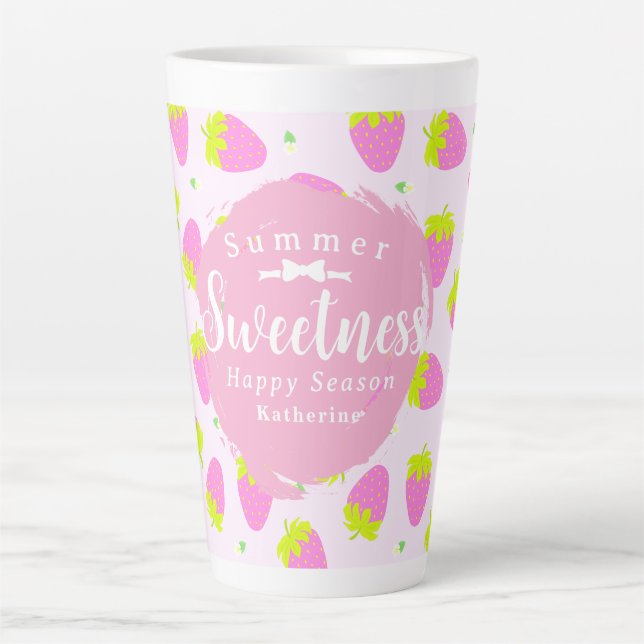 Erdbeerrosa Milchtasse (Vorderseite)