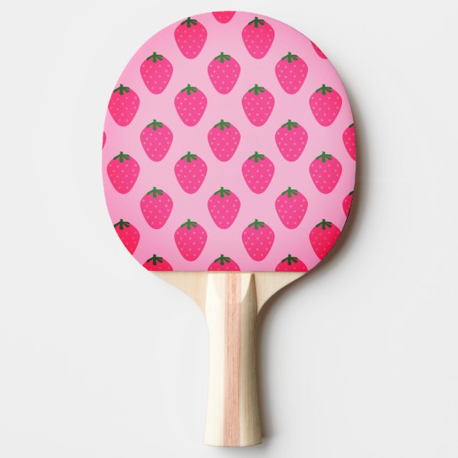 Erdbeerrosa Pingpongpaddel Tischtennis Schläger (Vorderseite)