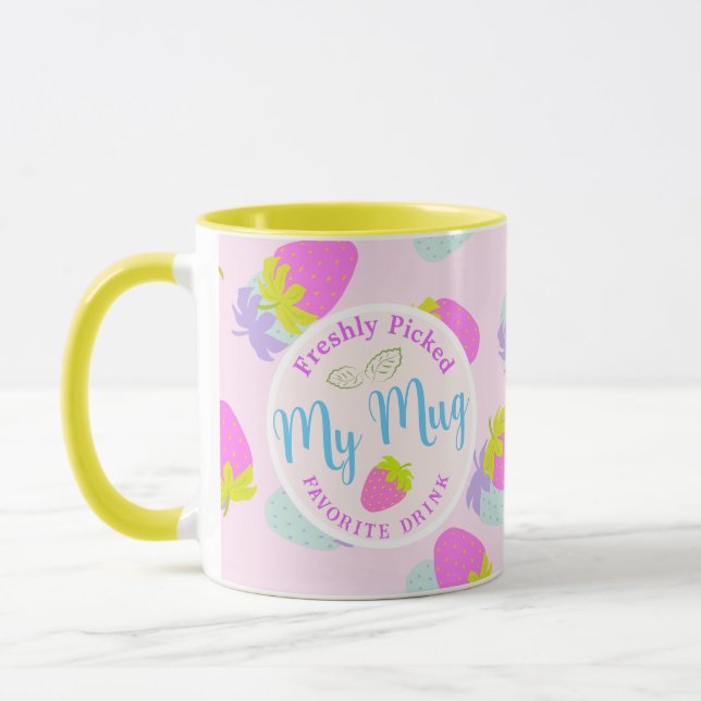 Erdbeerrosa Tasse (Links)