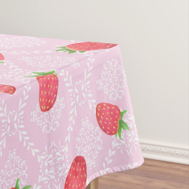 Erdbeerrosa Tischdecke (Beispiel)
