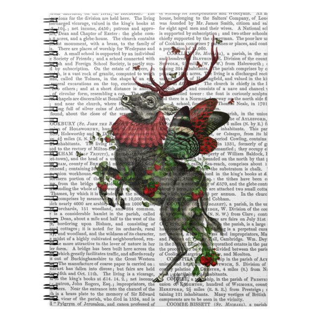 Erdbeerrotwild Notizblock (Vorderseite)