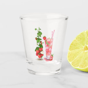 Erdbeersaft Coole Früchte Getränke - frisch Schnapsglas