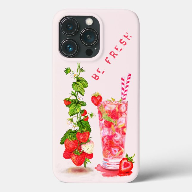 Erdbeersaft Cooles Getränk Case-Mate iPhone Hülle (Rückseite)