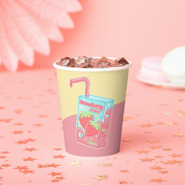 Erdbeersaftbox Pappbecher (Insitu)