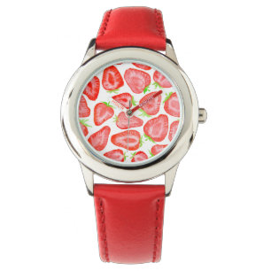 Erdbeerschnitzel Armbanduhr