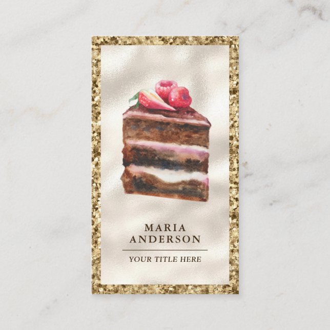 Erdbeerschokolade Koch Backwaren Visitenkarte (Vorderseite)