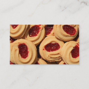 Erdbeershortbread-Plätzchen-Visitenkarten Visitenkarte