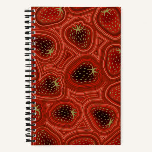 Erdbeerspirale Spiralblock Notizbuch