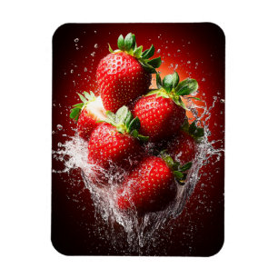 Erdbeersplash Magnet