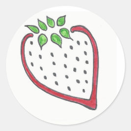 Erdbeersticker Runder Aufkleber
