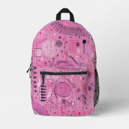 Erdbeersundae-Abstrakte Kunst Bedruckter Rucksack