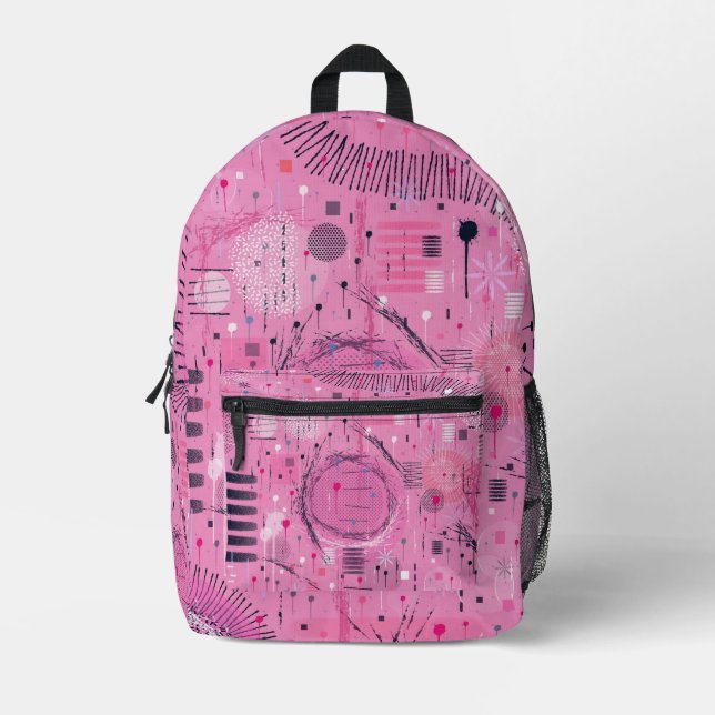 Erdbeersundae-Abstrakte Kunst  Bedruckter Rucksack (Vorderseite)
