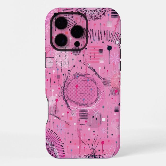 Erdbeersundae-Abstrakte Kunst  iPhone Hülle (Rückseite)