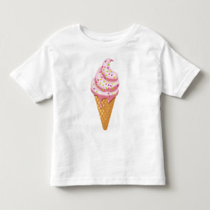 Erdbeersundae in Waffelkonus mit Topping Kleinkind T-shirt