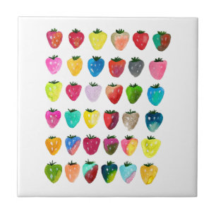 Erdbeersüße niedliche Fruchtfarbe Fliese