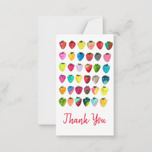 Erdbeersüße niedliche Fruchtfarbe Mitteilungskarte