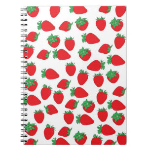 Erdbeertapete Notizblock